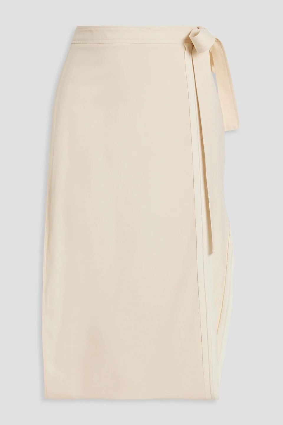 Wrap-effect wool-blend midi skirt - 1