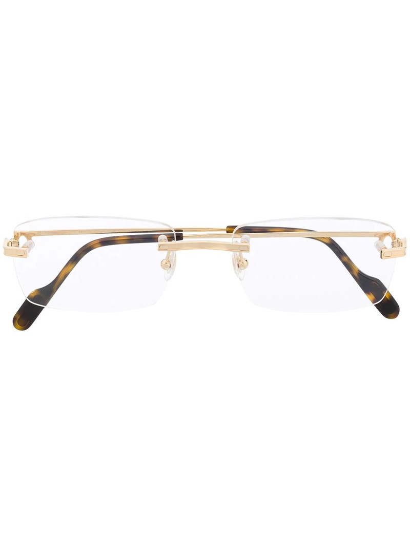 Première de Cartier rectangular-frame glasses 1