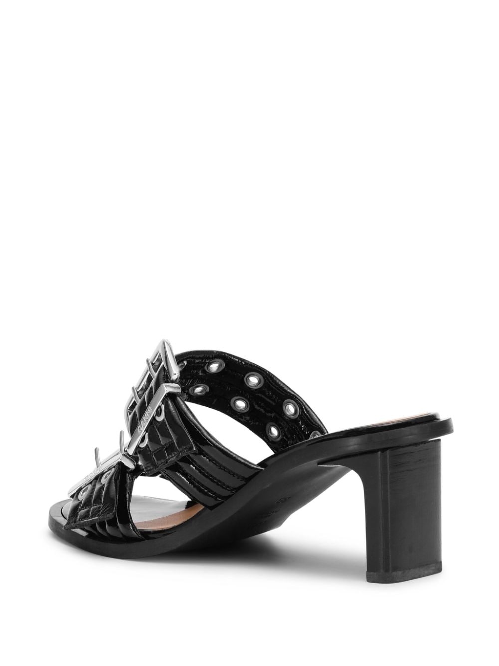 belted buckled mules - 3