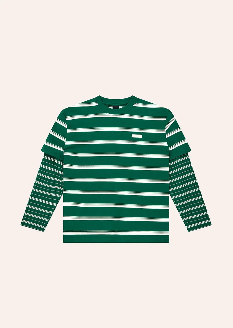 SPARK LONG SLEEVE TEE IN AMAZON STRIPE - 1