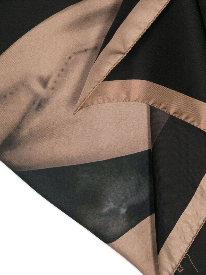 Max Mara dog-print silk scarf outlook