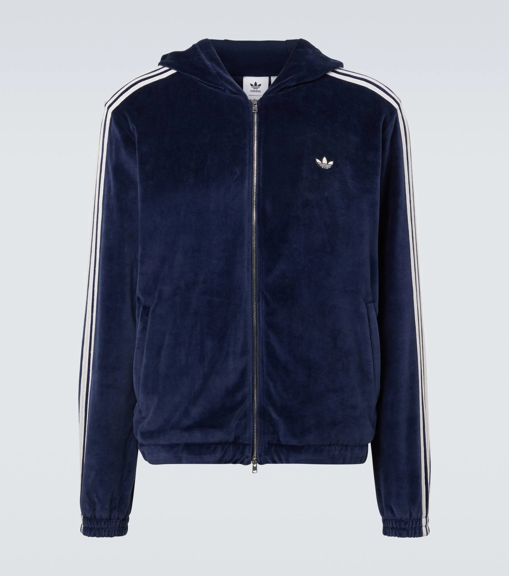 x Wales Bonner cotton-blend velvet hoodie - 1