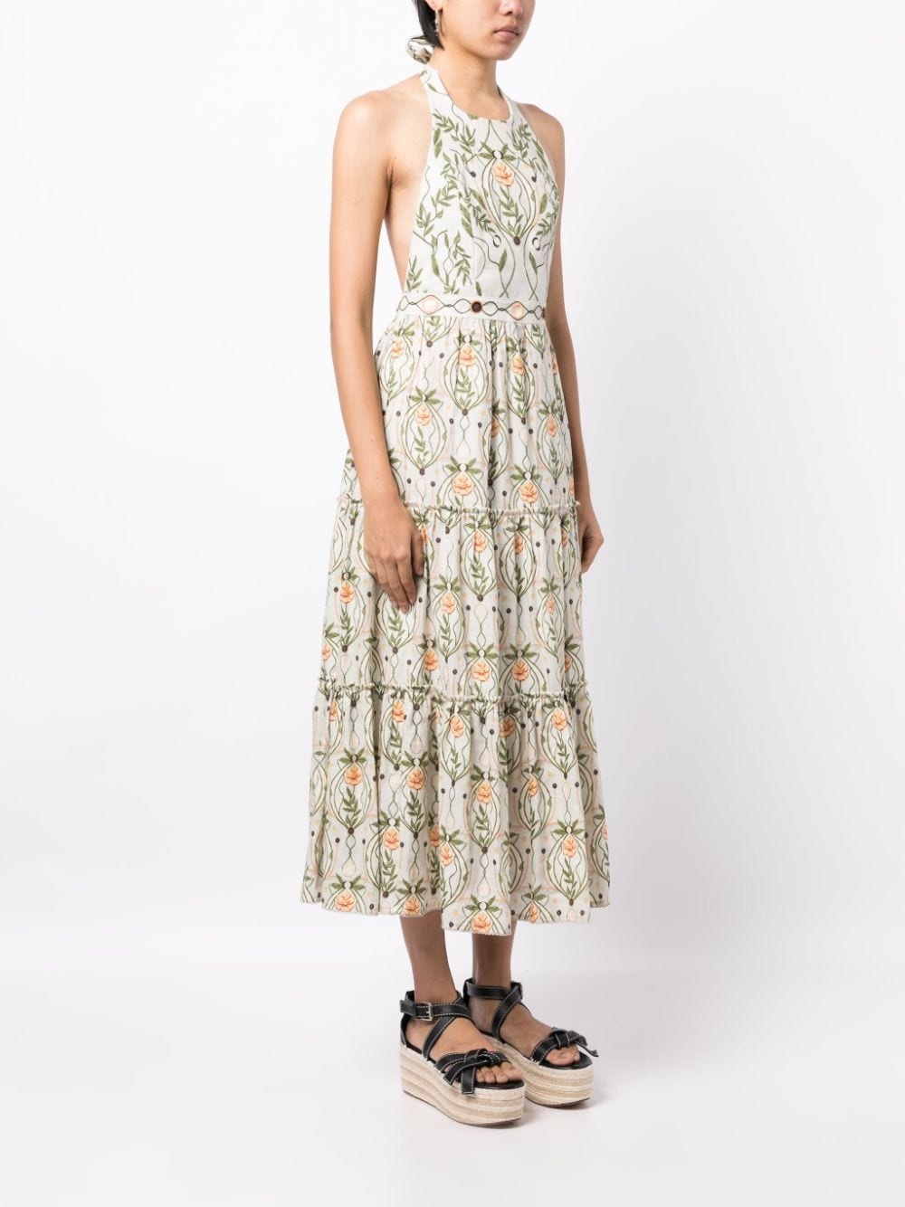 Consuelo Lunar floral-print halterneck dress - 3