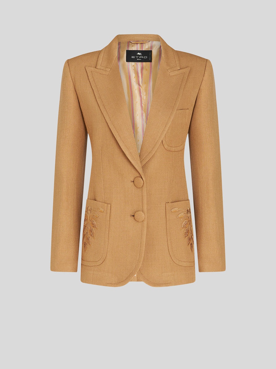 TWO-BUTTON JACKET WITH EMBROIDERY - 1