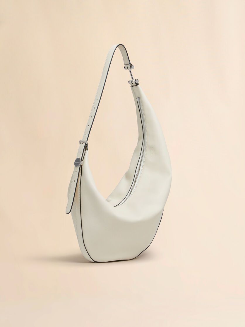 CREAM LEATHER DOT SMALL HOBO BAG - 6