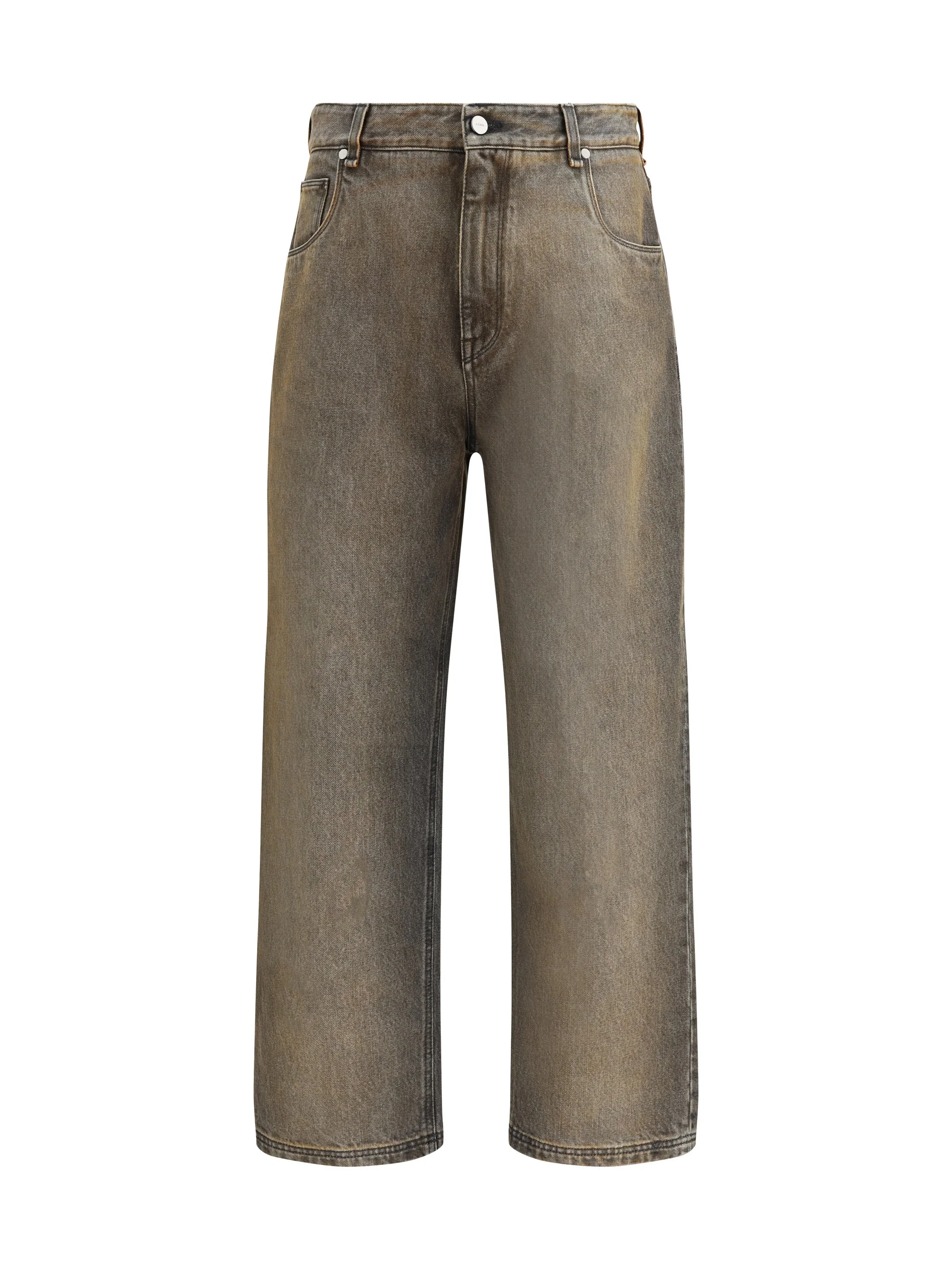 Fendi Men Marble Over Dye Denim Pants - 1