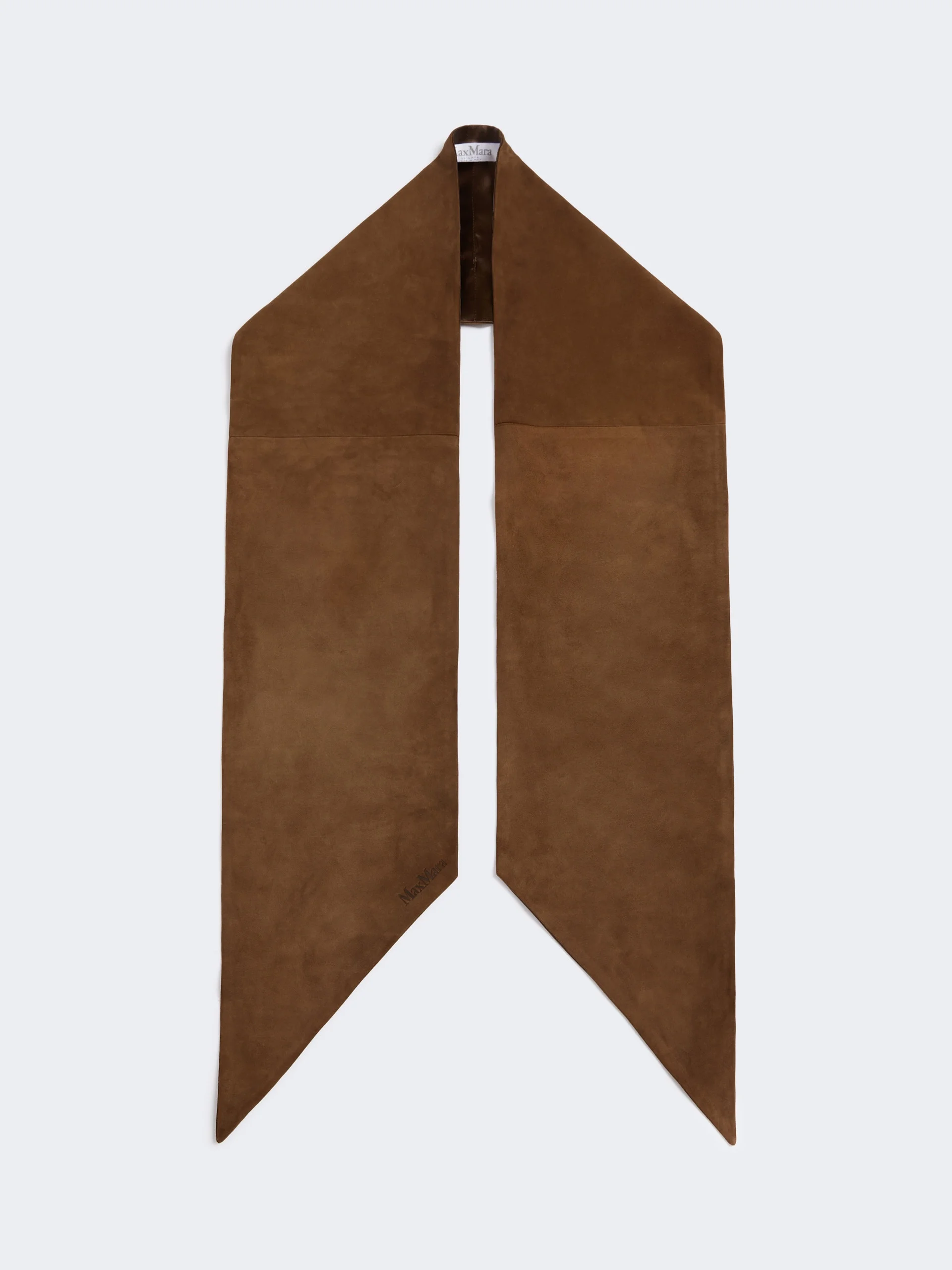 COMUNE Suede scarf - BROWN - 1