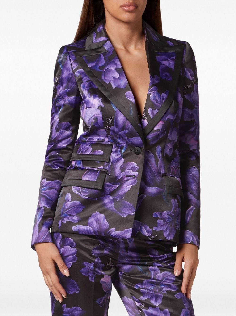 Duchesse floral-print blazer - 3