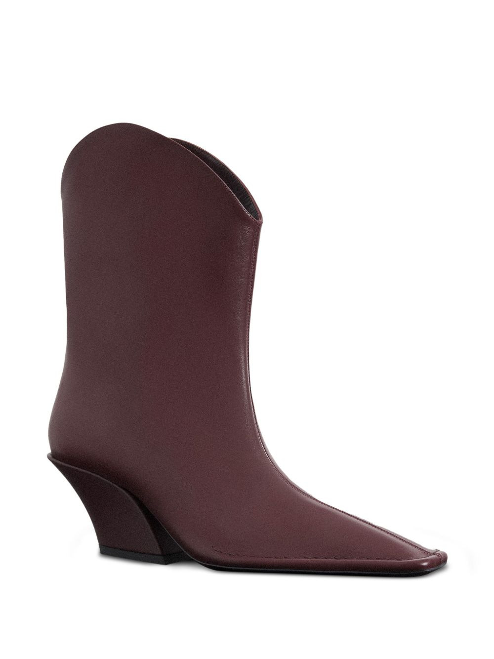 65mm square-toe sculpted-heel boots - 3