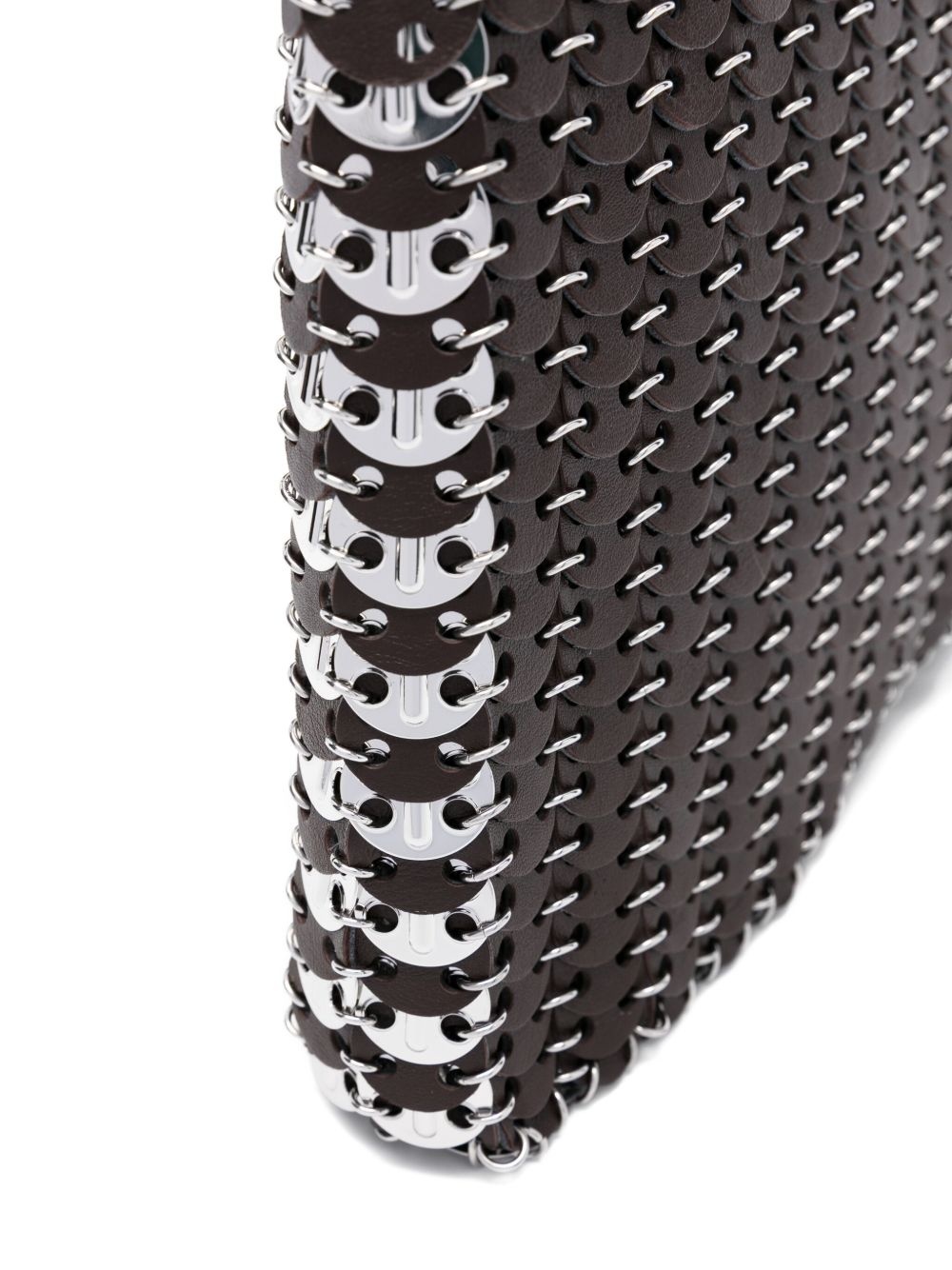 chain-link leather tote bag - 4