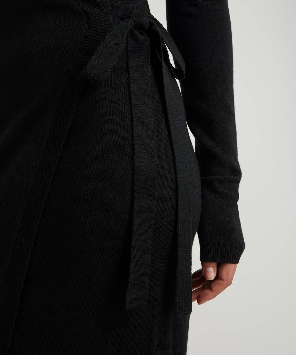 Knitted Merino Wrap Dress - 5