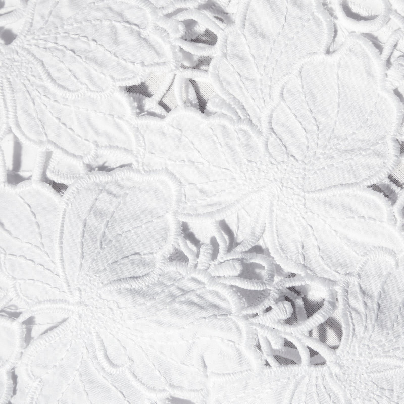 White Cotton Lace Long Top 6