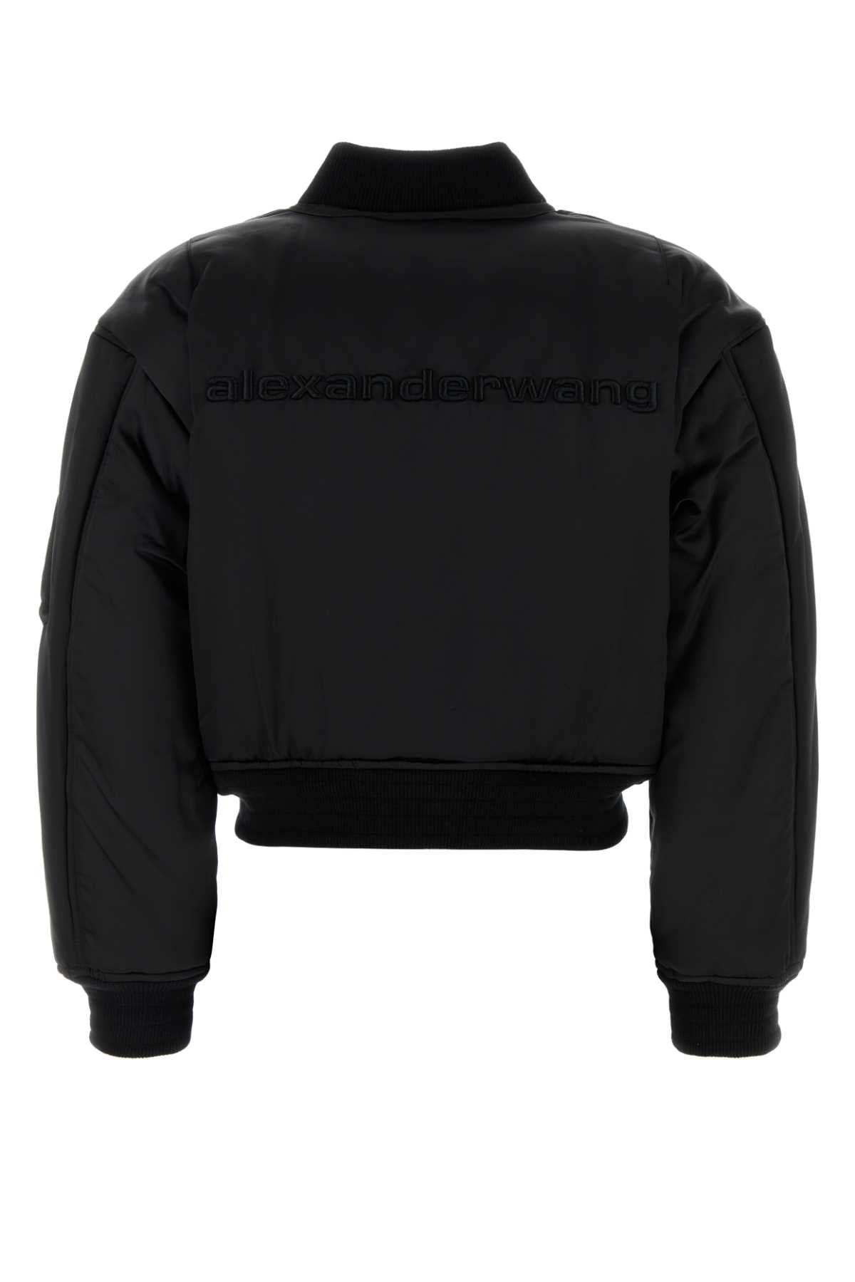 Alexander Wang Women Black Nylon Bomber Jacket - 2