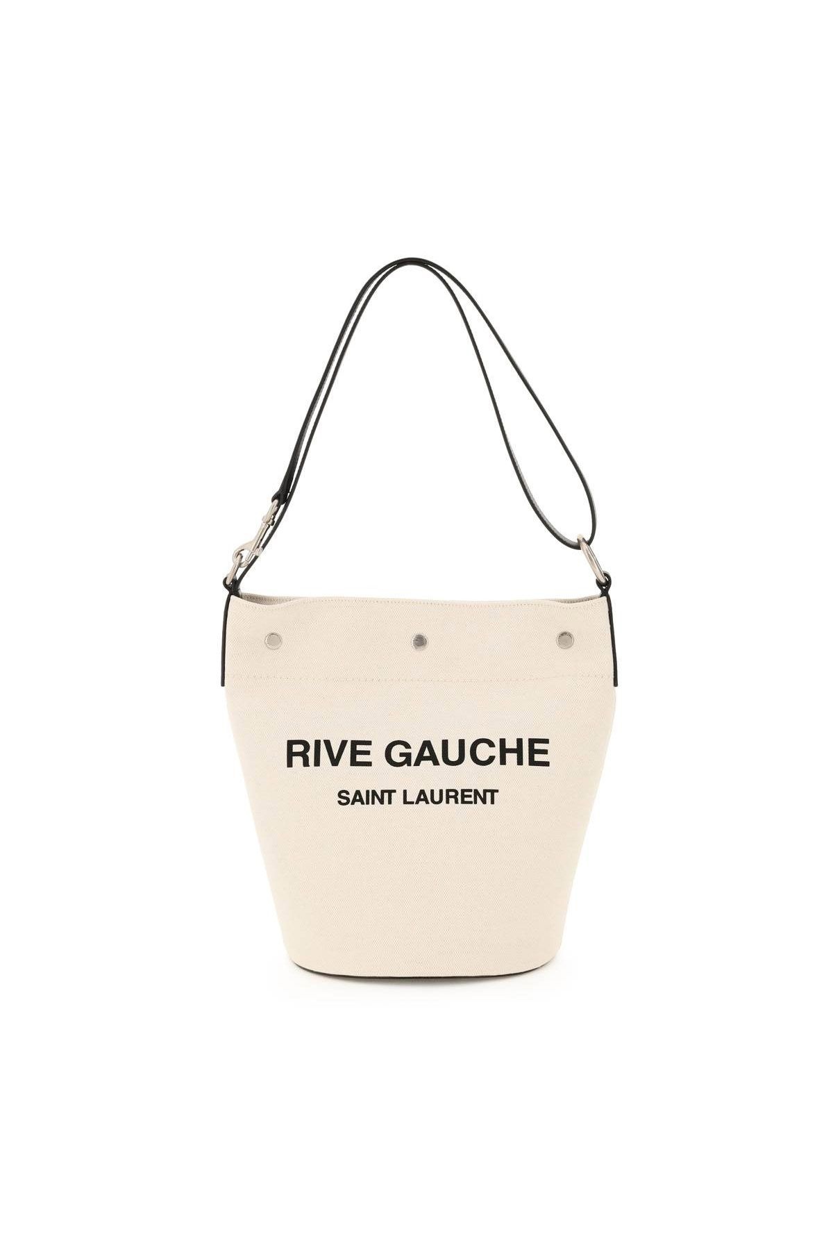 RIVE GAUCHE LINEN BUCKET BAG - 1