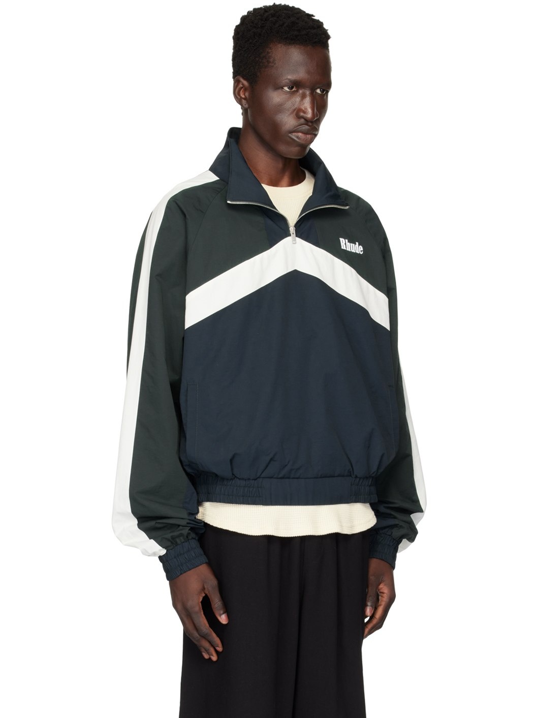 Navy & Green Motorsport Track Jacket - 2