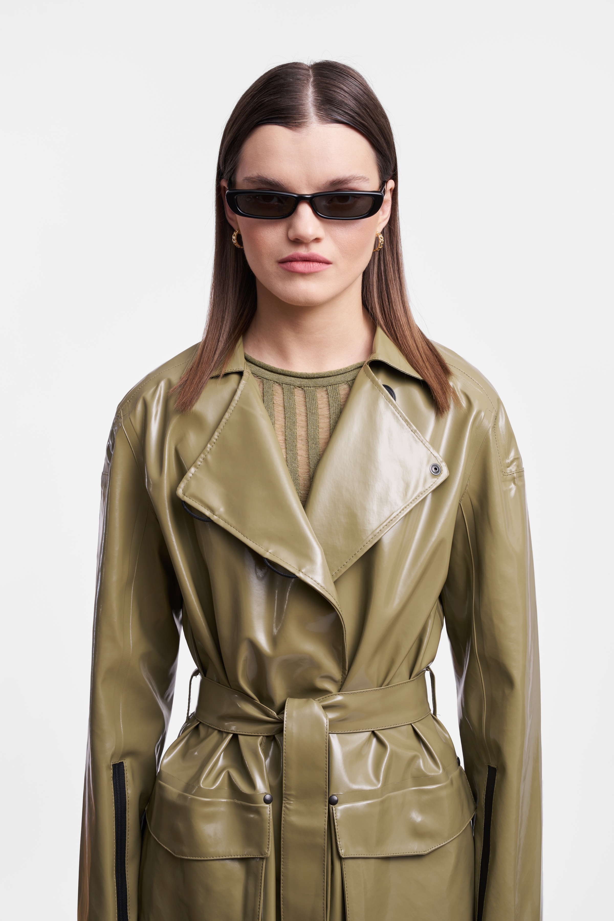 Kista Opal Trench Coat Aloe - 10