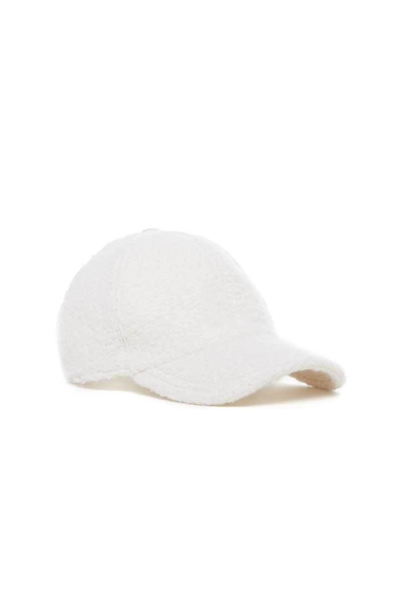 Zed Baseball Hat in Ivory Cashmere Boucle 1
