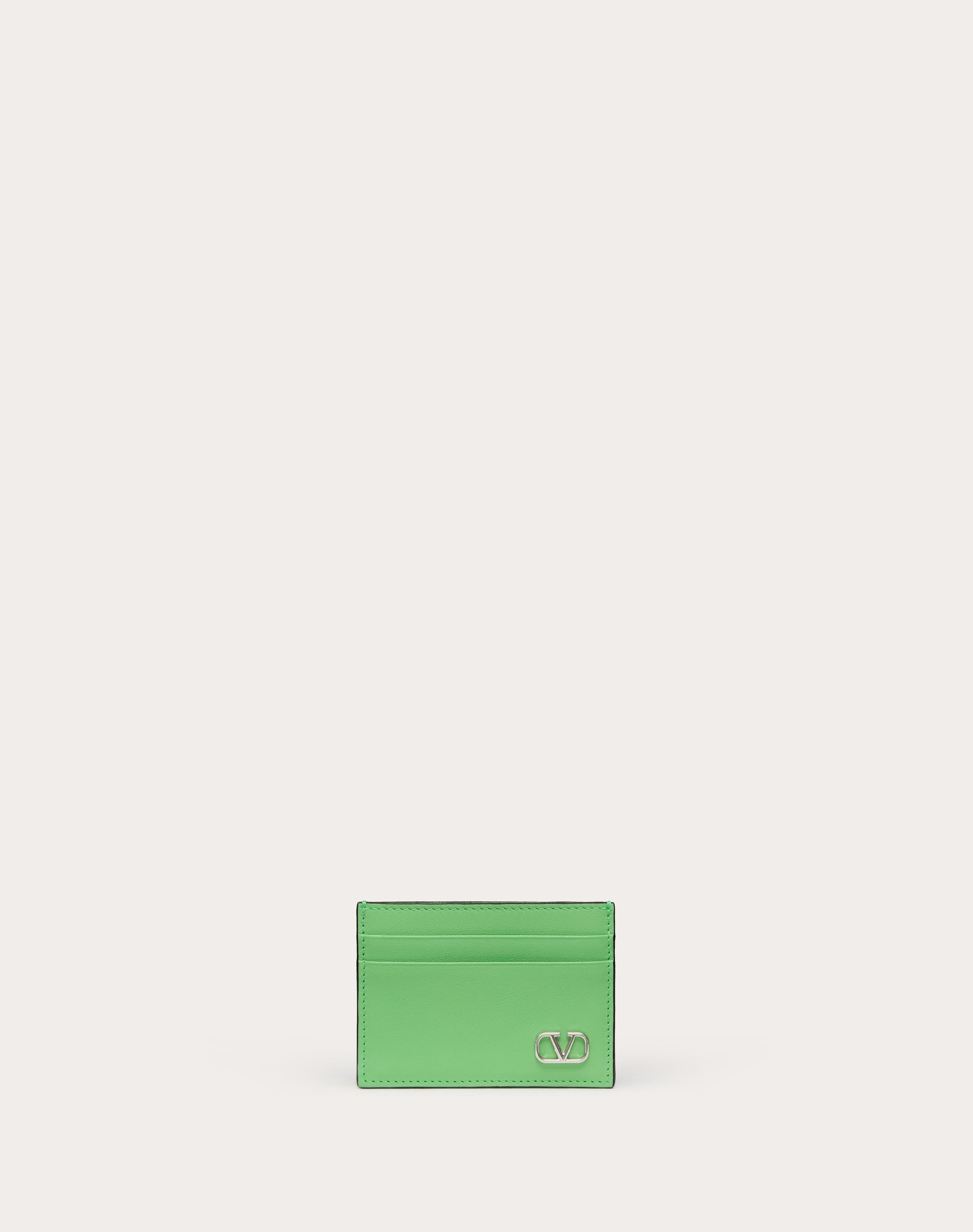 VLOGO SIGNATURE CALFSKIN CARD HOLDER - 1