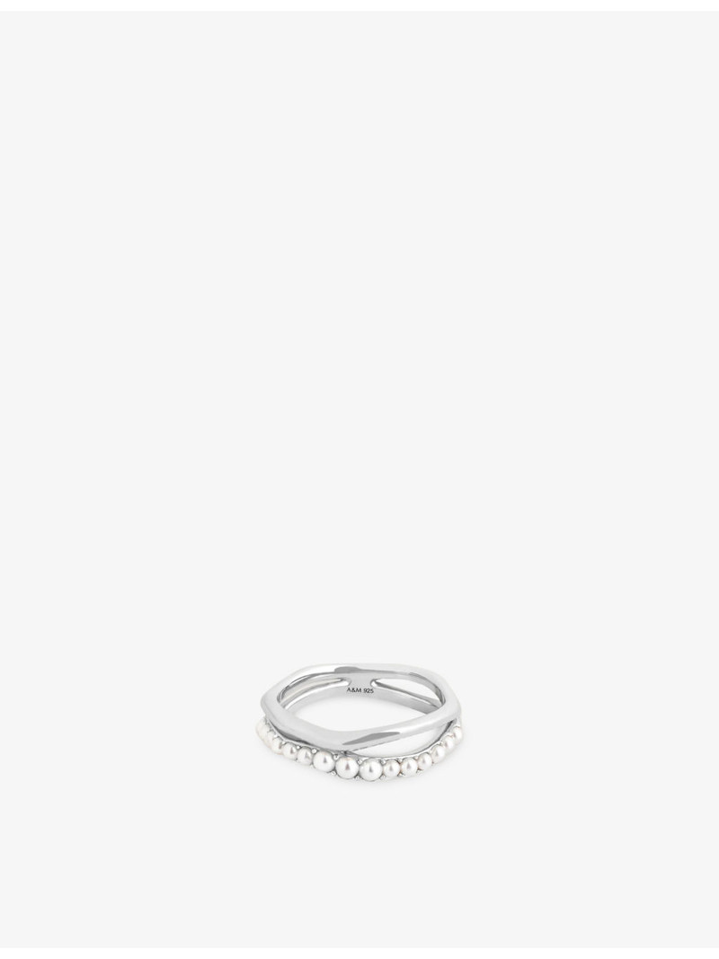 Molten Illusion Rhodium-Plated Sterling-Silver And Pearl Ring 1