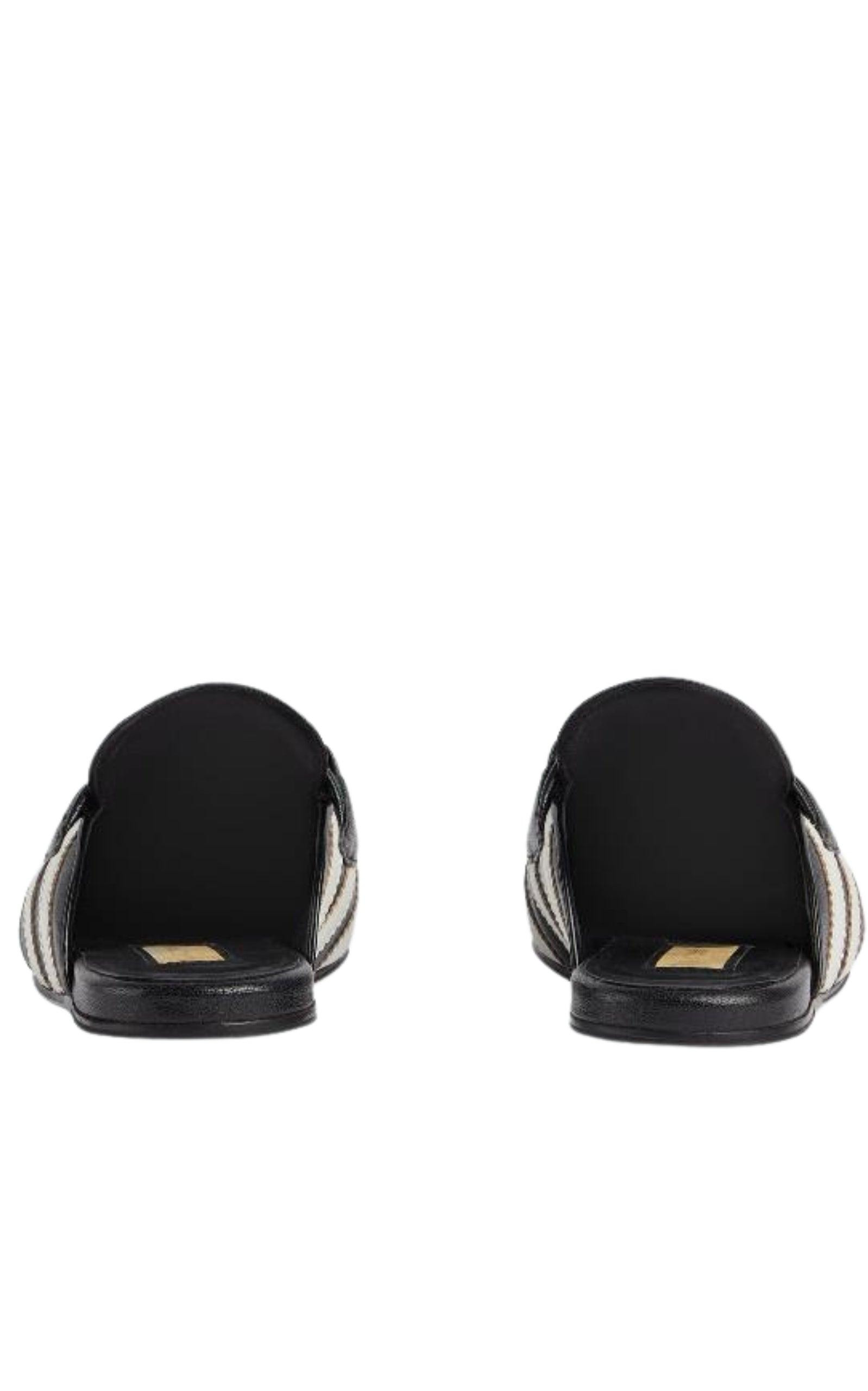 Horsebit x Adidas Leather Slipper in Black - 4