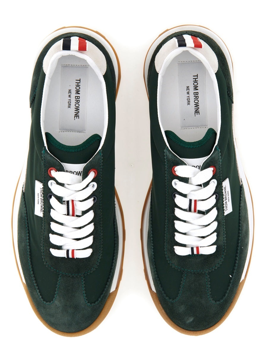 スニーカー THOM BROWNE FW23 SNEAKER WITH LOGO (MFD239B_L0037310) Thom Browne translucent-sole Leather Sneakers | Green | FARFETCH
