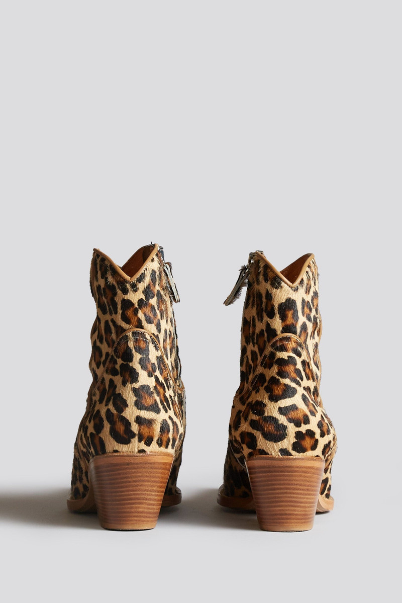 R13 SKINNY ANKLE COWBOY BOOT - LEOPARD outlook