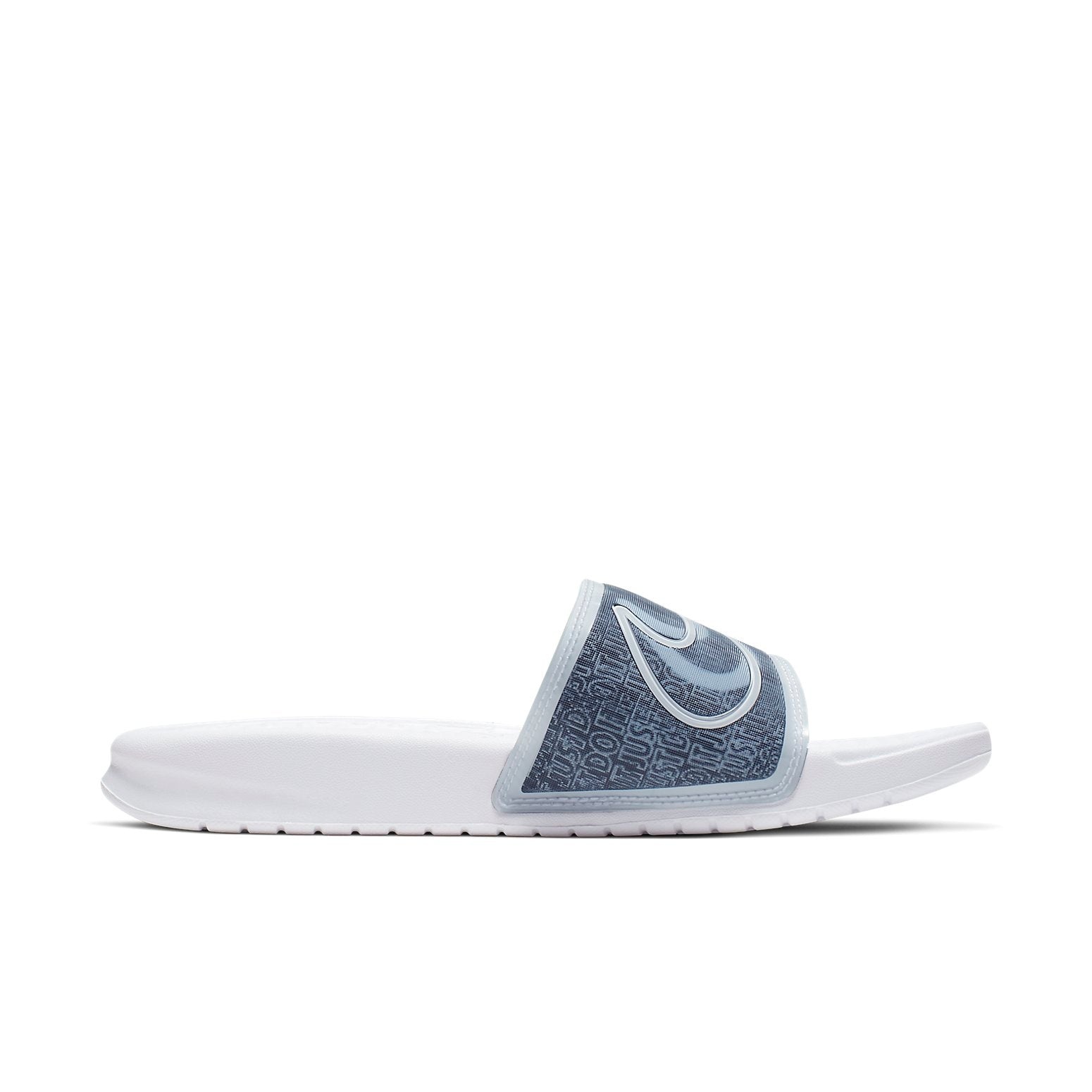 (WMNS) Nike Benassi LX White Blue Slippers 'White Blue' BQ5173-100 - 2