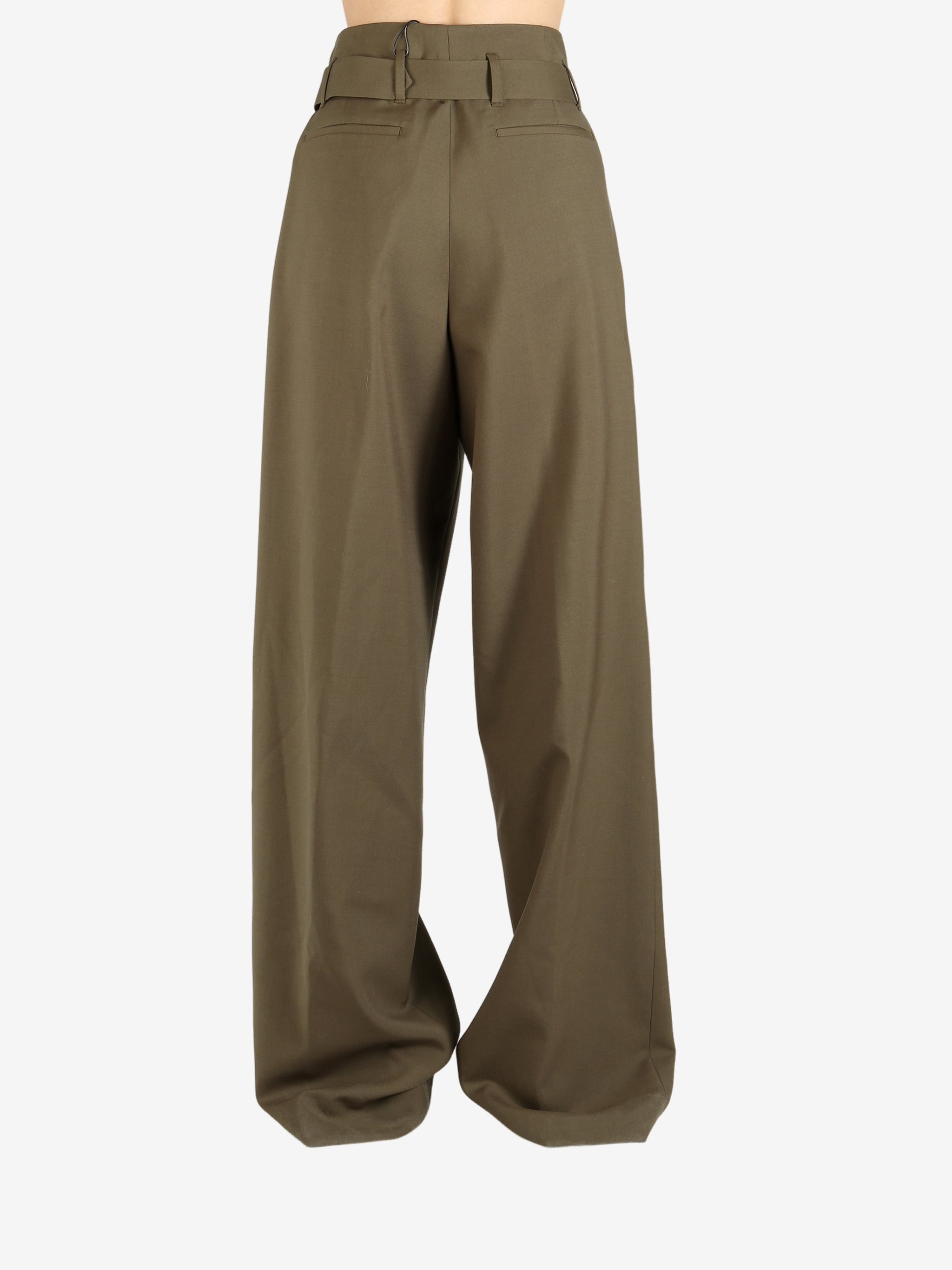 DRIES VAN NOTEN - Women Belted Wool Trouser - 3