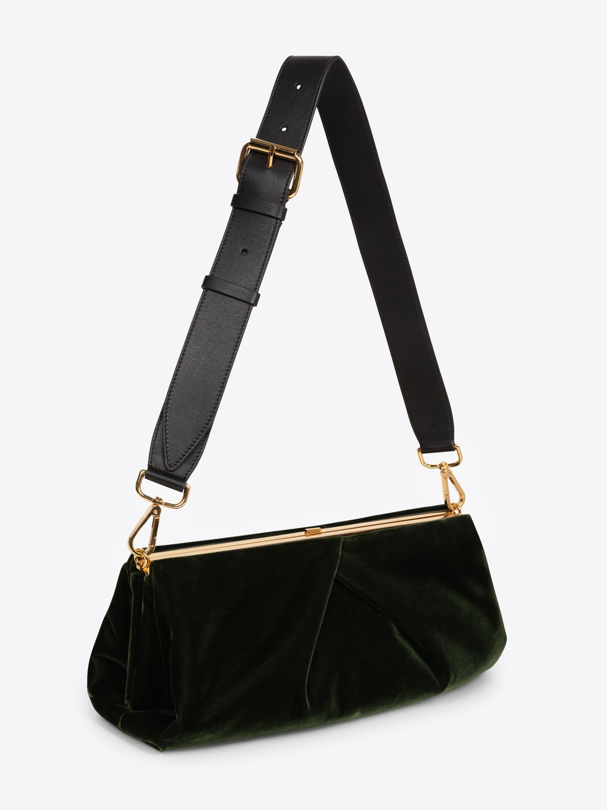 PLEATED VELVET CLUTCH - 3