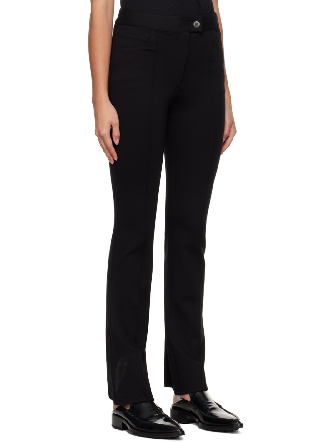 Black Slit Trousers - 2