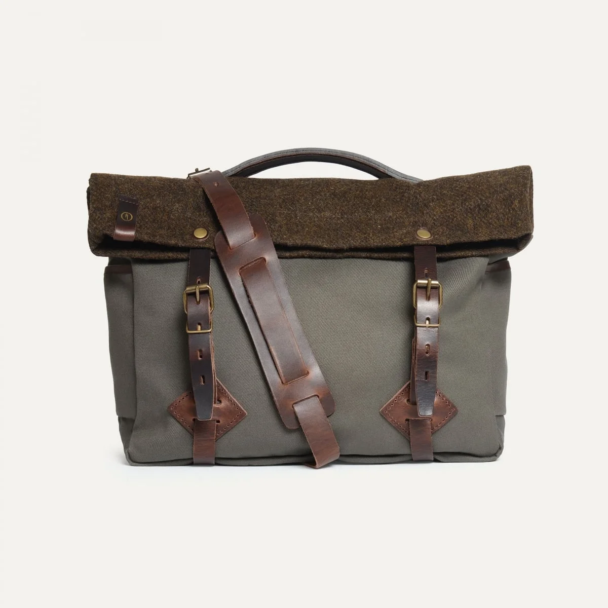 GASTON MUSETTE SATCHEL BAG - KHAKI BM / TWEED - 1
