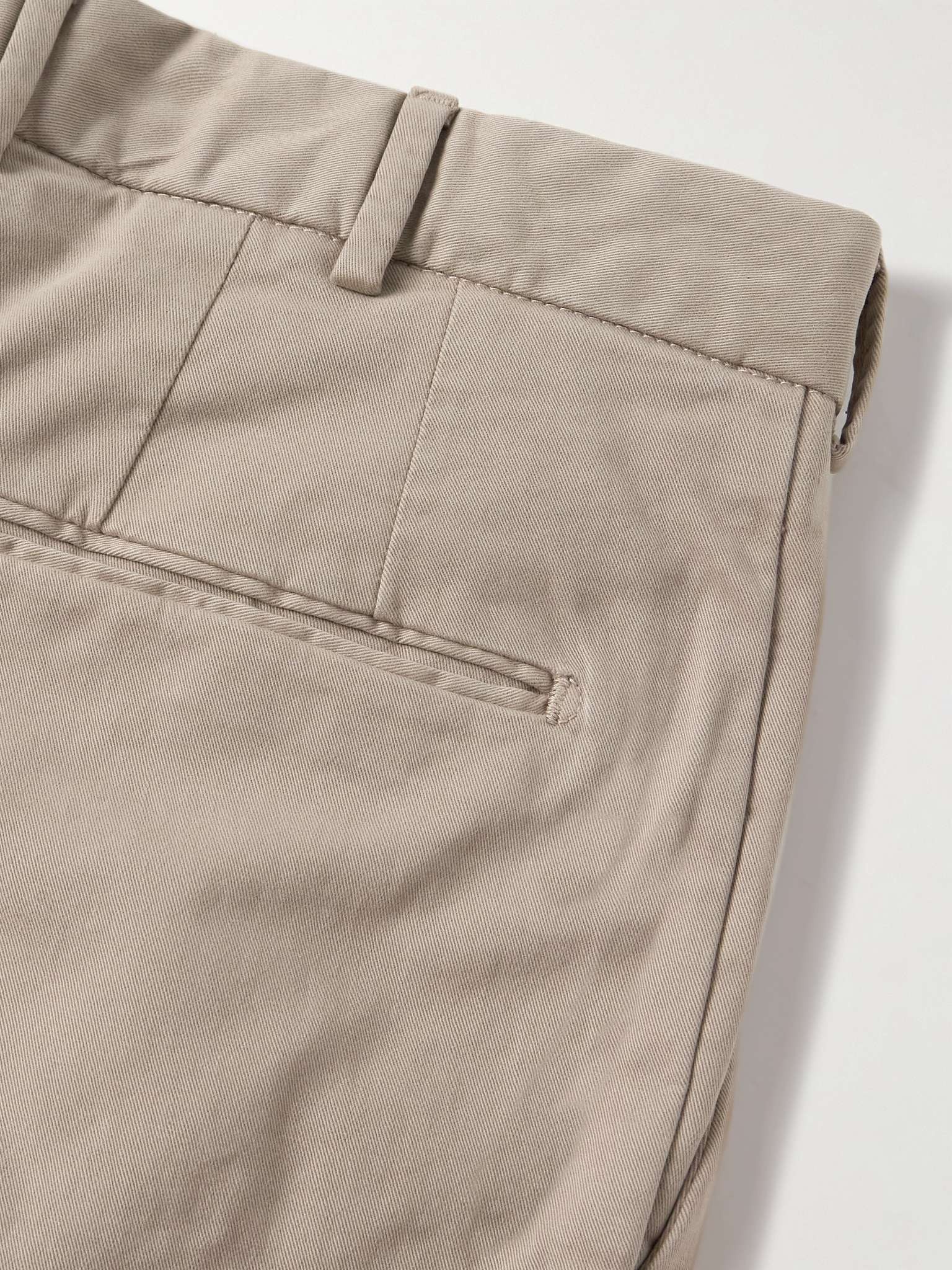 Straight-Leg Cotton-Blend Twill Trousers - 3