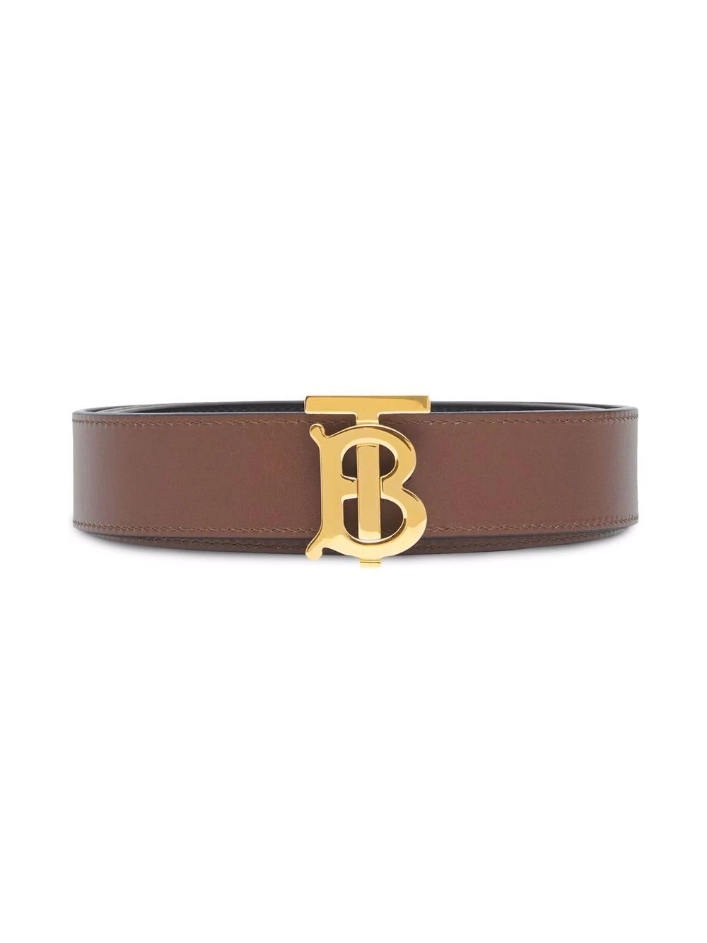 logo-buckle reversible belt - 3