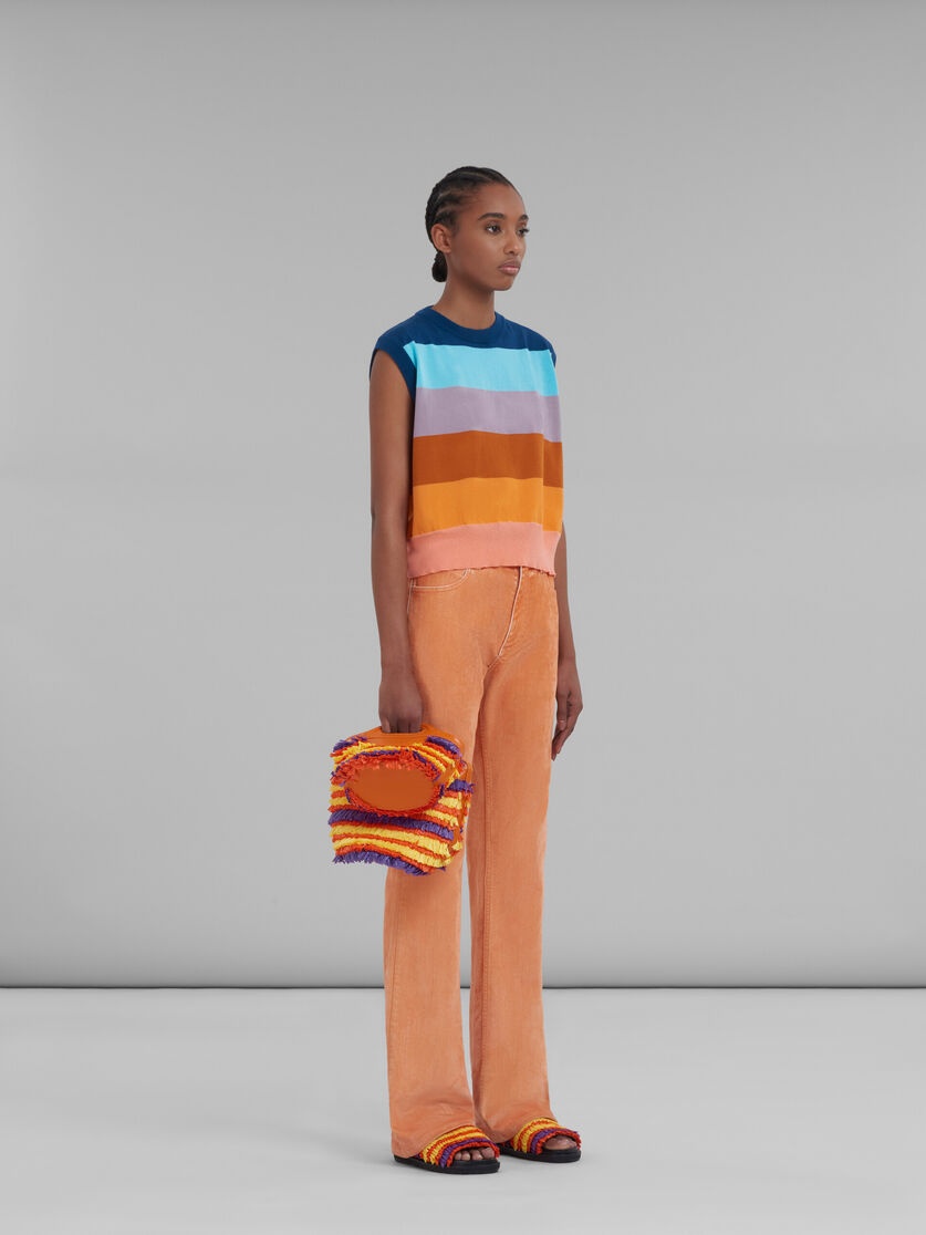 MULTICOLOURED VEST WITH MAXI STRIPES - 5