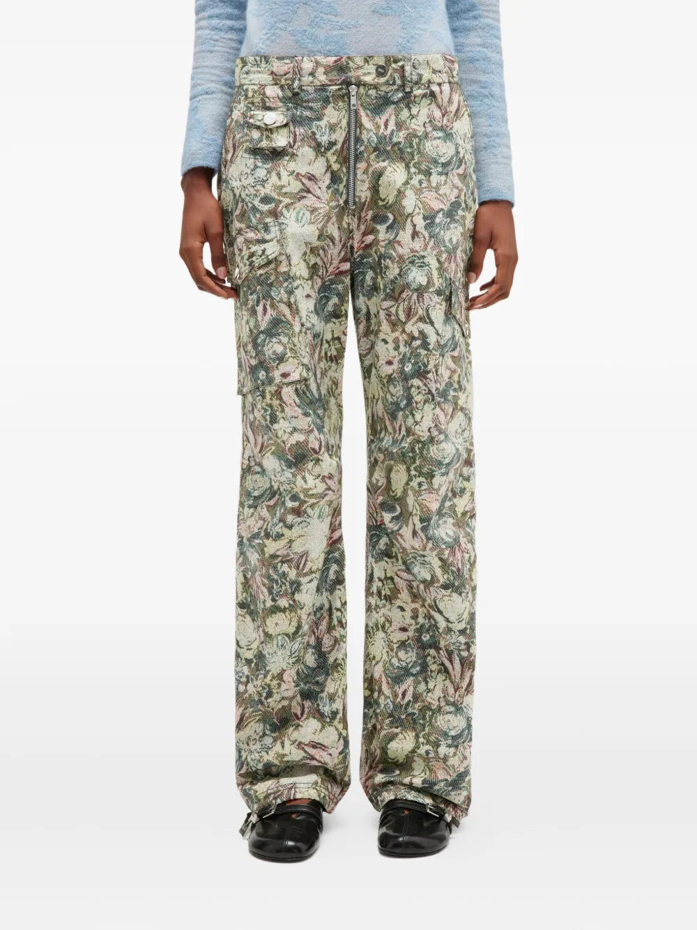 Printed Stretched Cotton Pants - 3