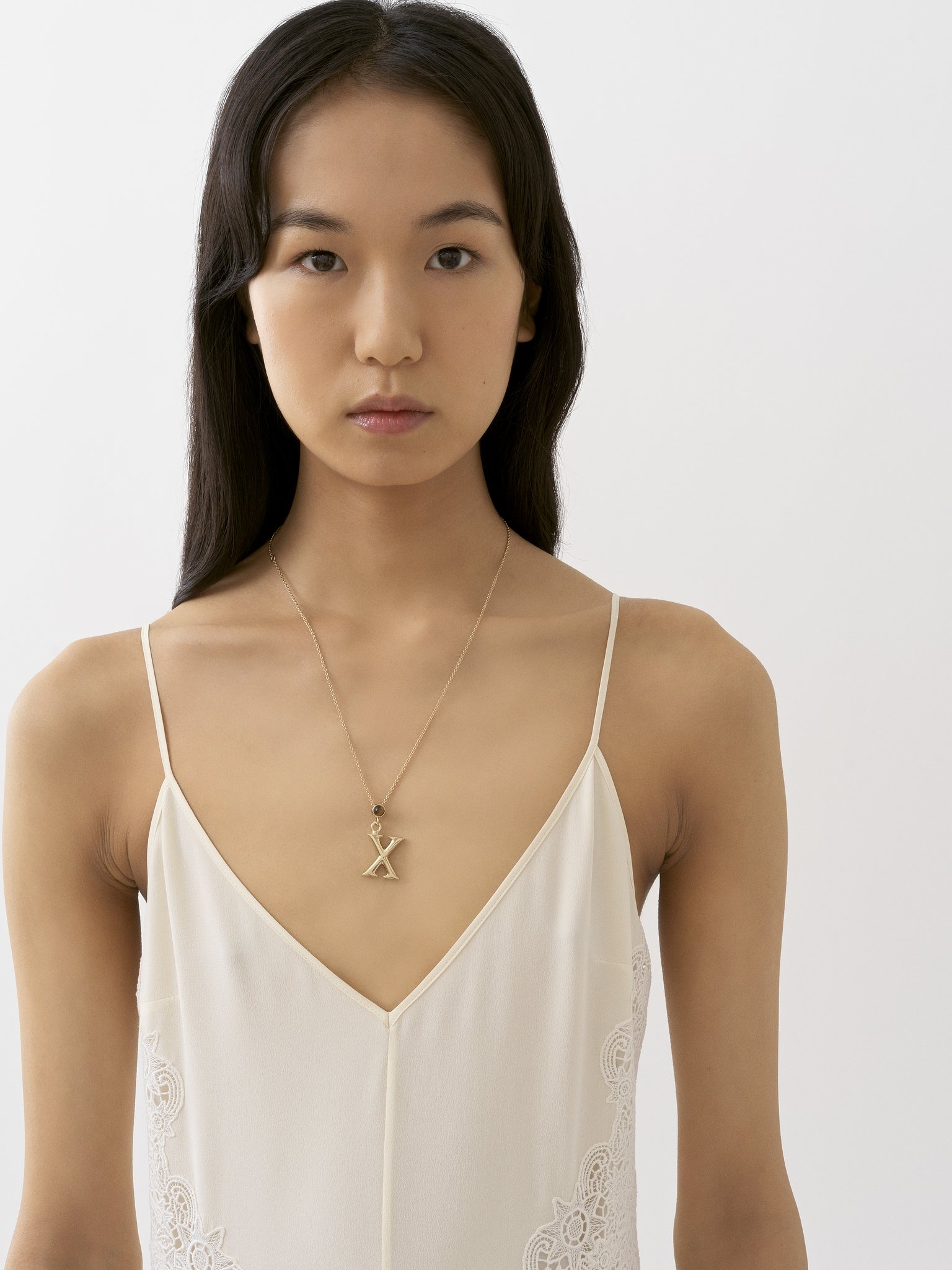 ALPHABET NECKLACE WITH PENDANT X - 3