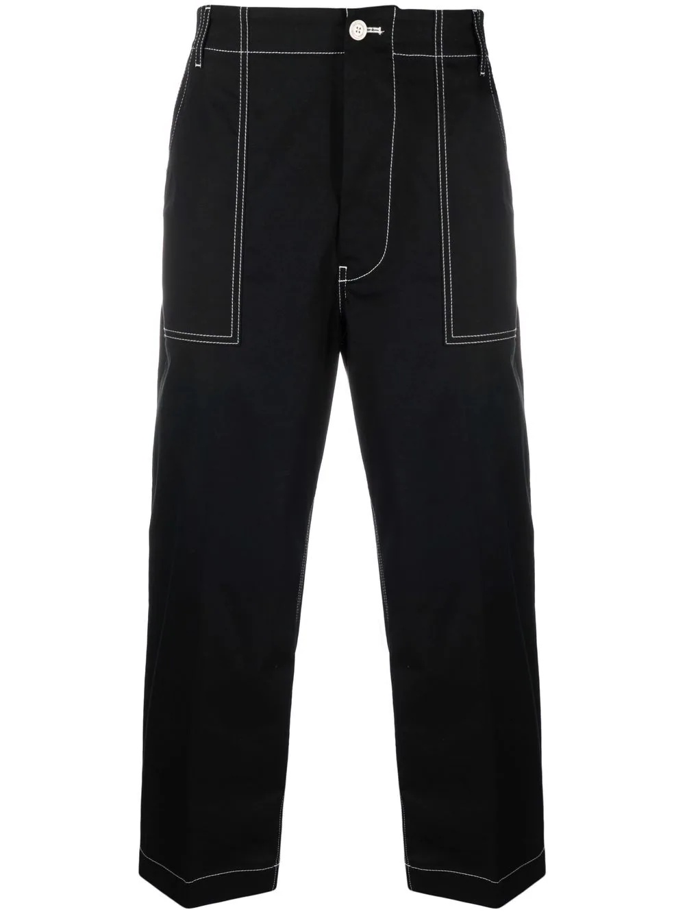 wide-leg stitched trousers - 1