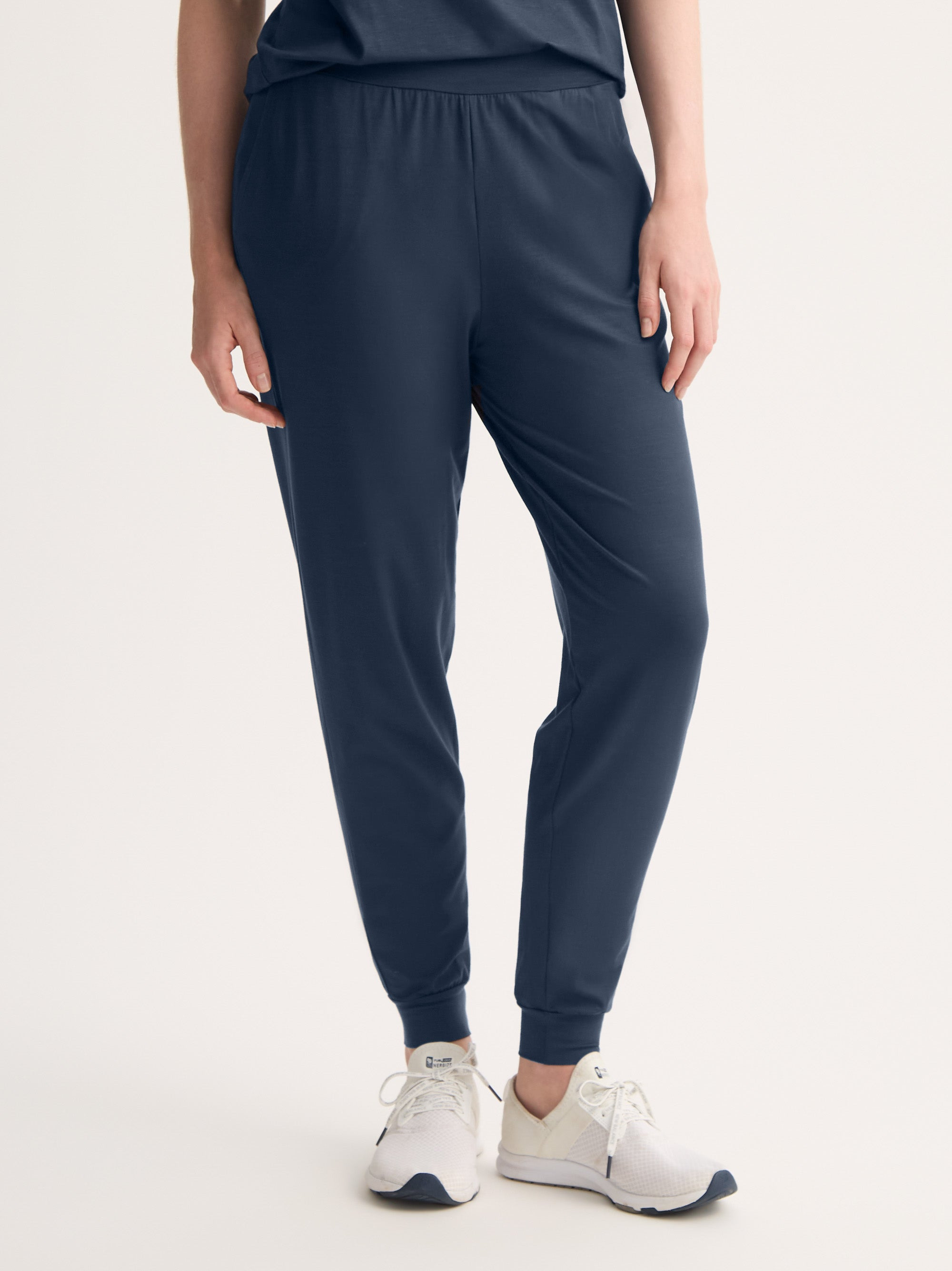 Women's Track Pants Basel Micro Modal Stretch Navy - 3