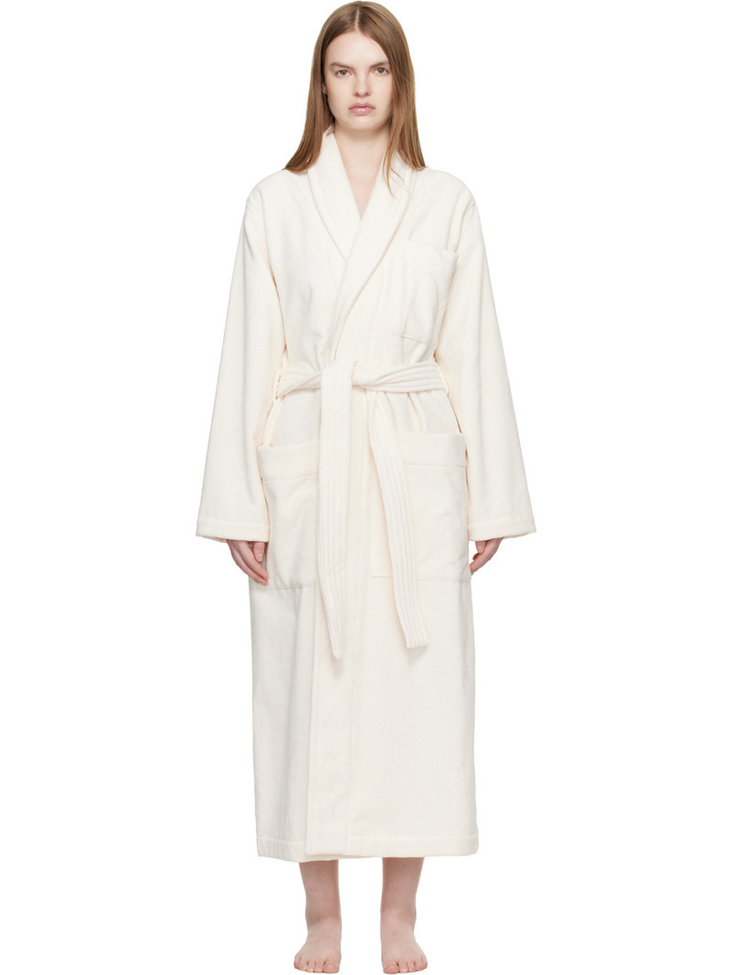Off White Terry Classic Bathrobe 1