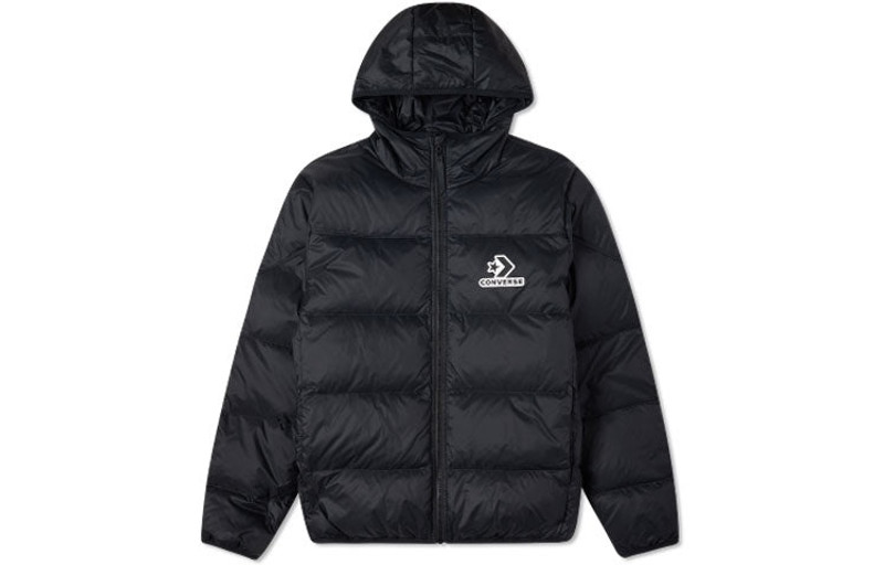 Converse Classic Casual Warm Hooded Down Jacket 'Black' 10023695-001 - 1
