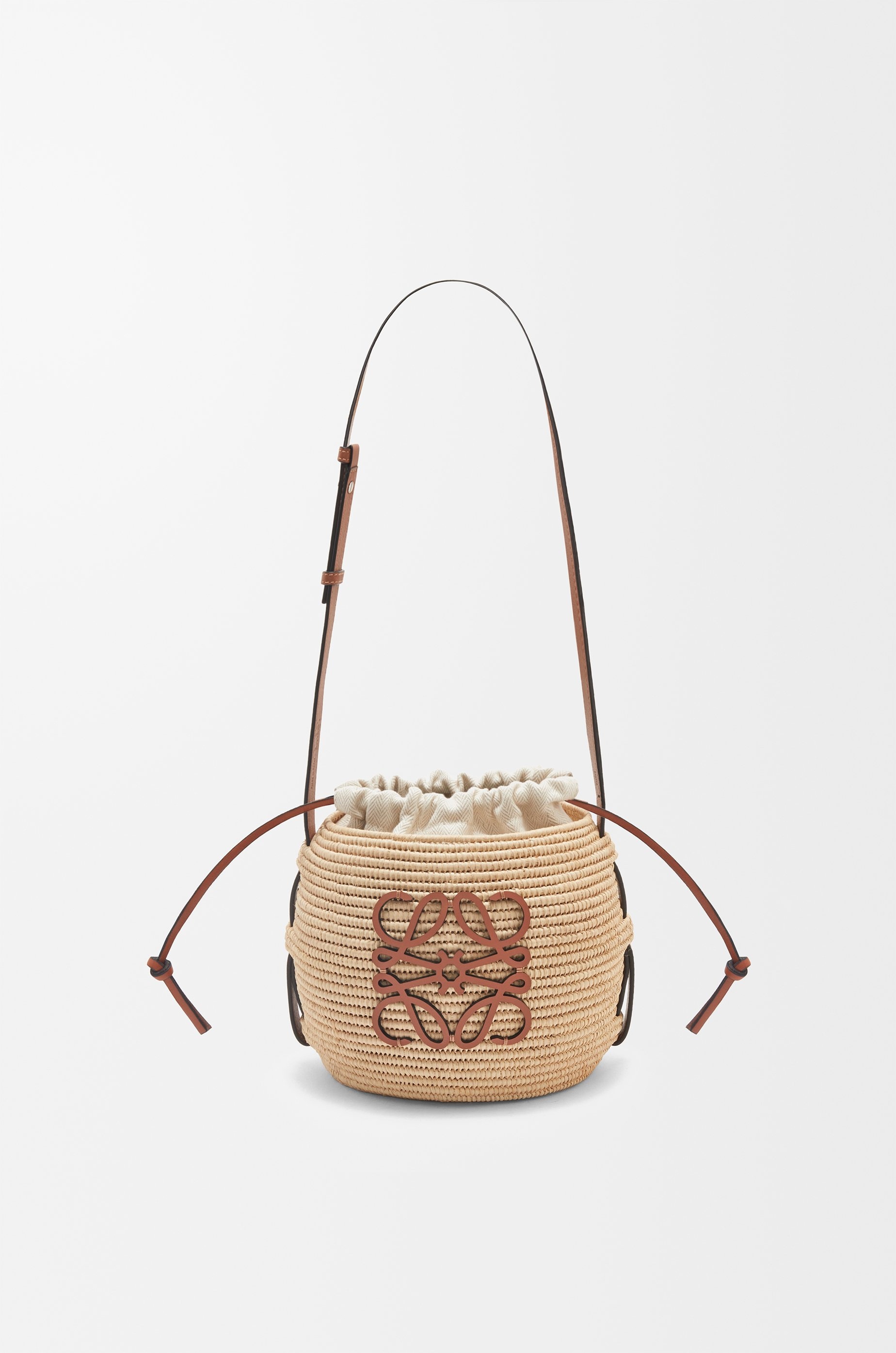 Beehive Basket bag in raffia and calfskin - 6
