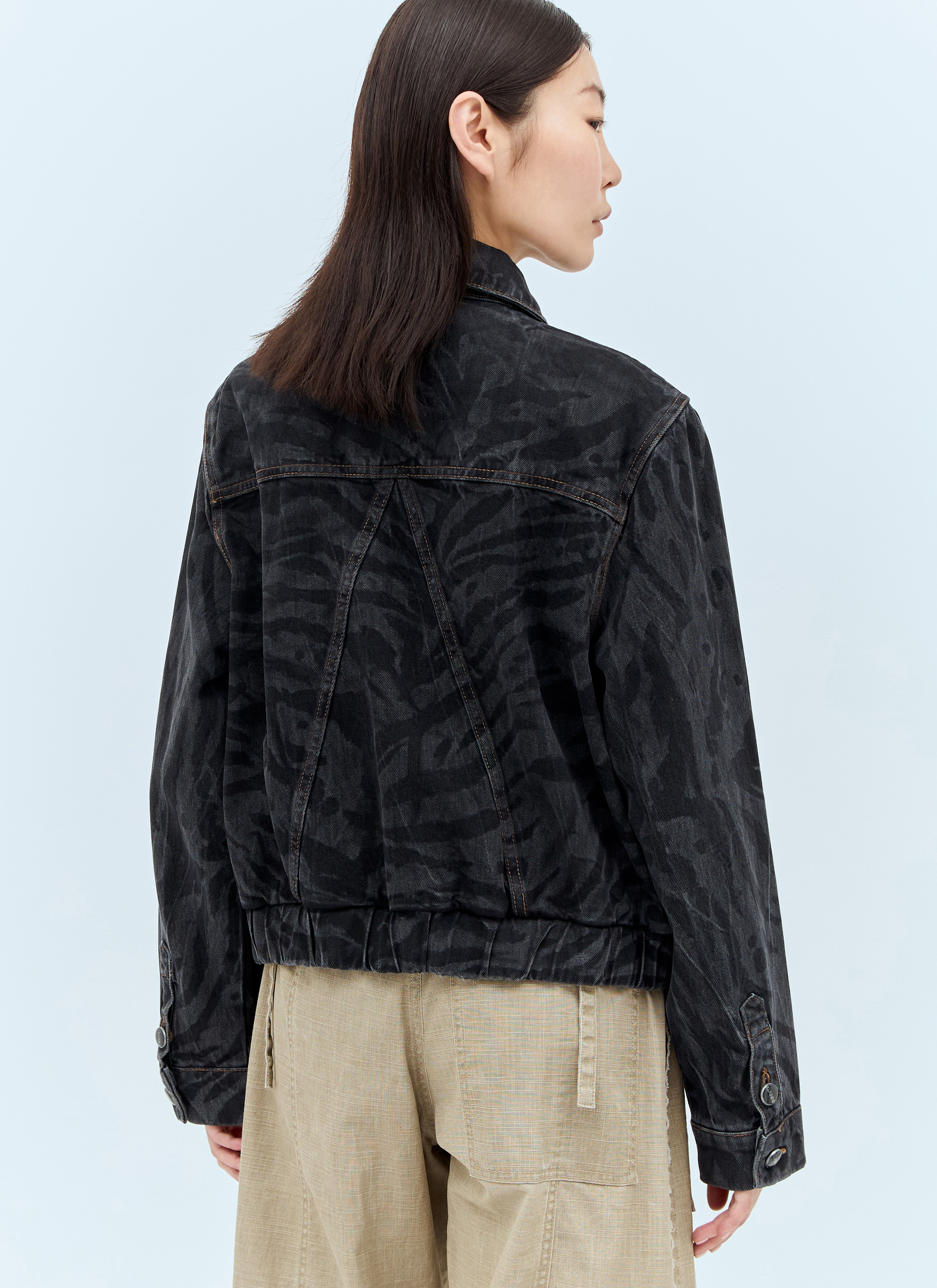 Lazer Denim Bomber Jacket - 5