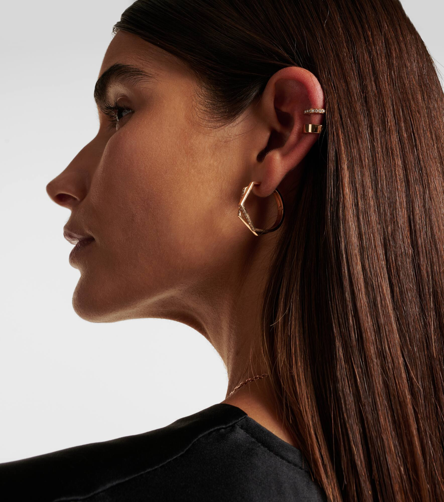 Antifer 18kt rose gold single earring with diamonds - 3