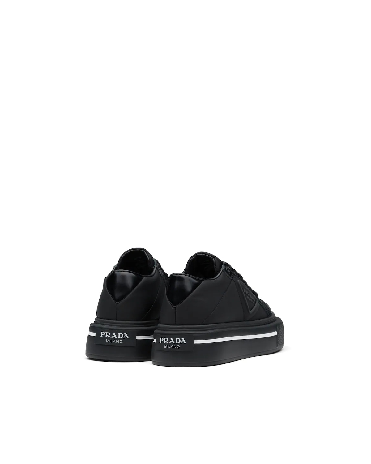 Prada Macro Re-Nylon and brushed leather sneakers - 4