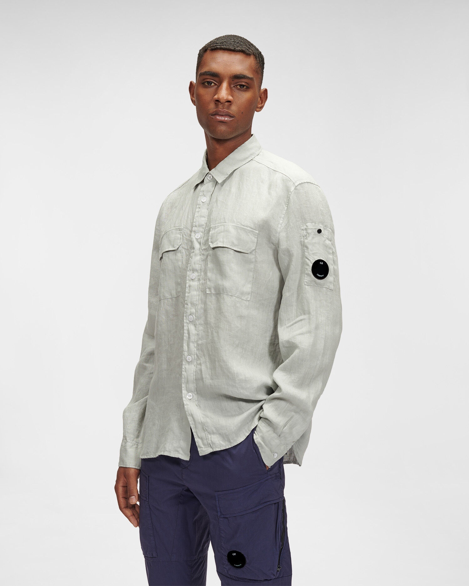 Resined Linen Pocket Shirt - 2