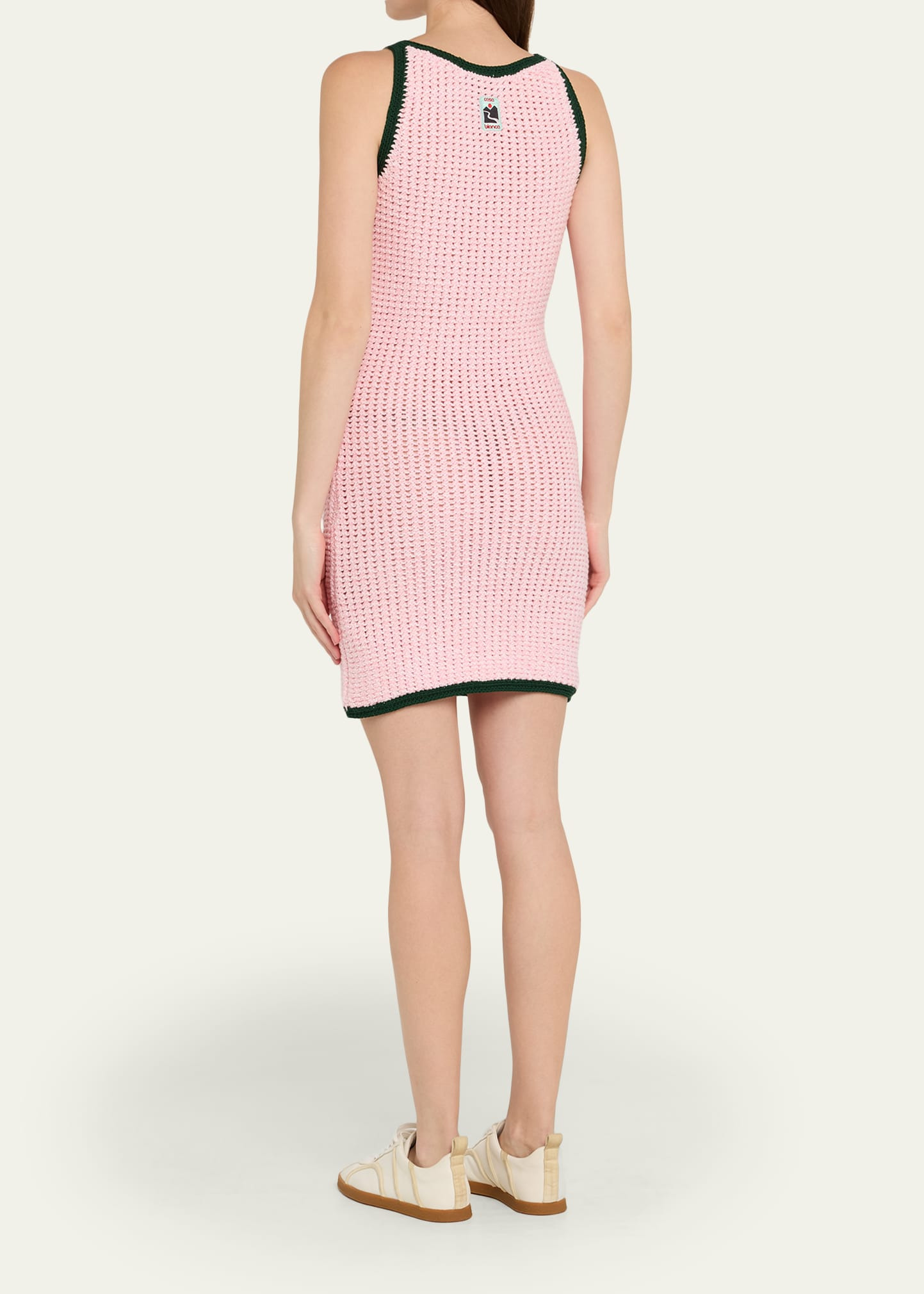 Mouline Open-Knit Sleeveless Mini Dress - 3