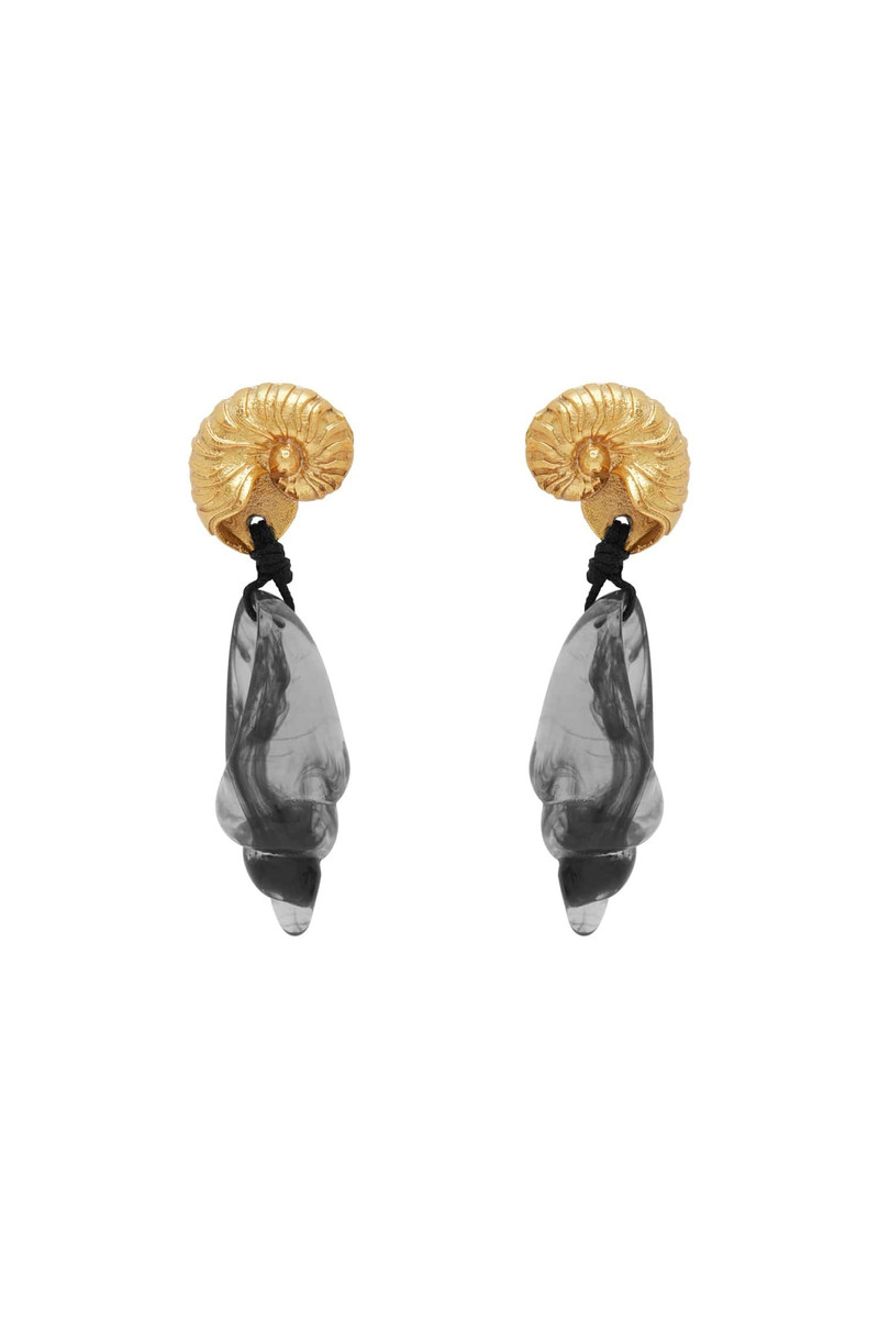 Reverie Resin Conch Drop Earrings 1