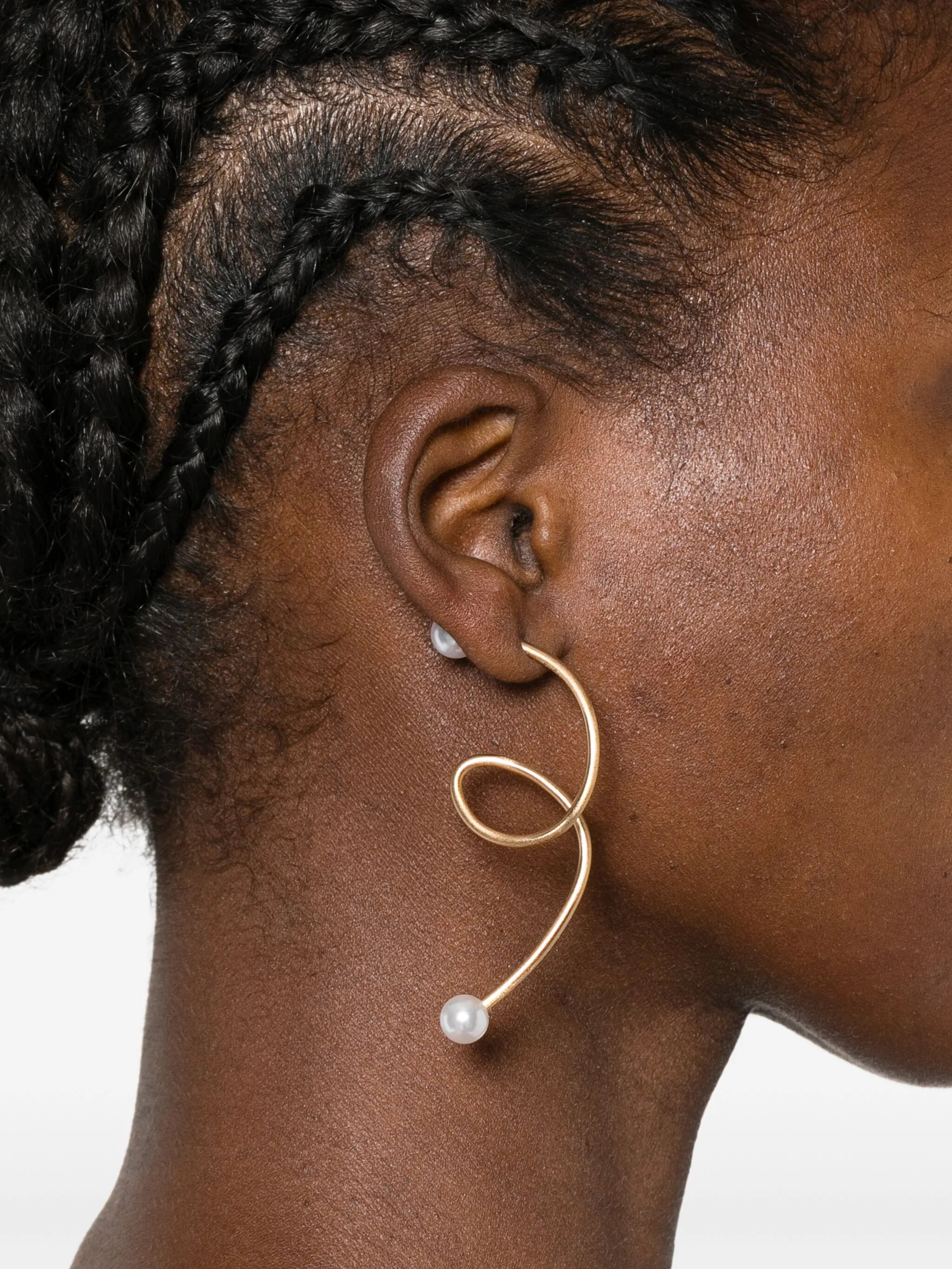 Cult Gaia Pearl-embellished Spiral Earrings - 3