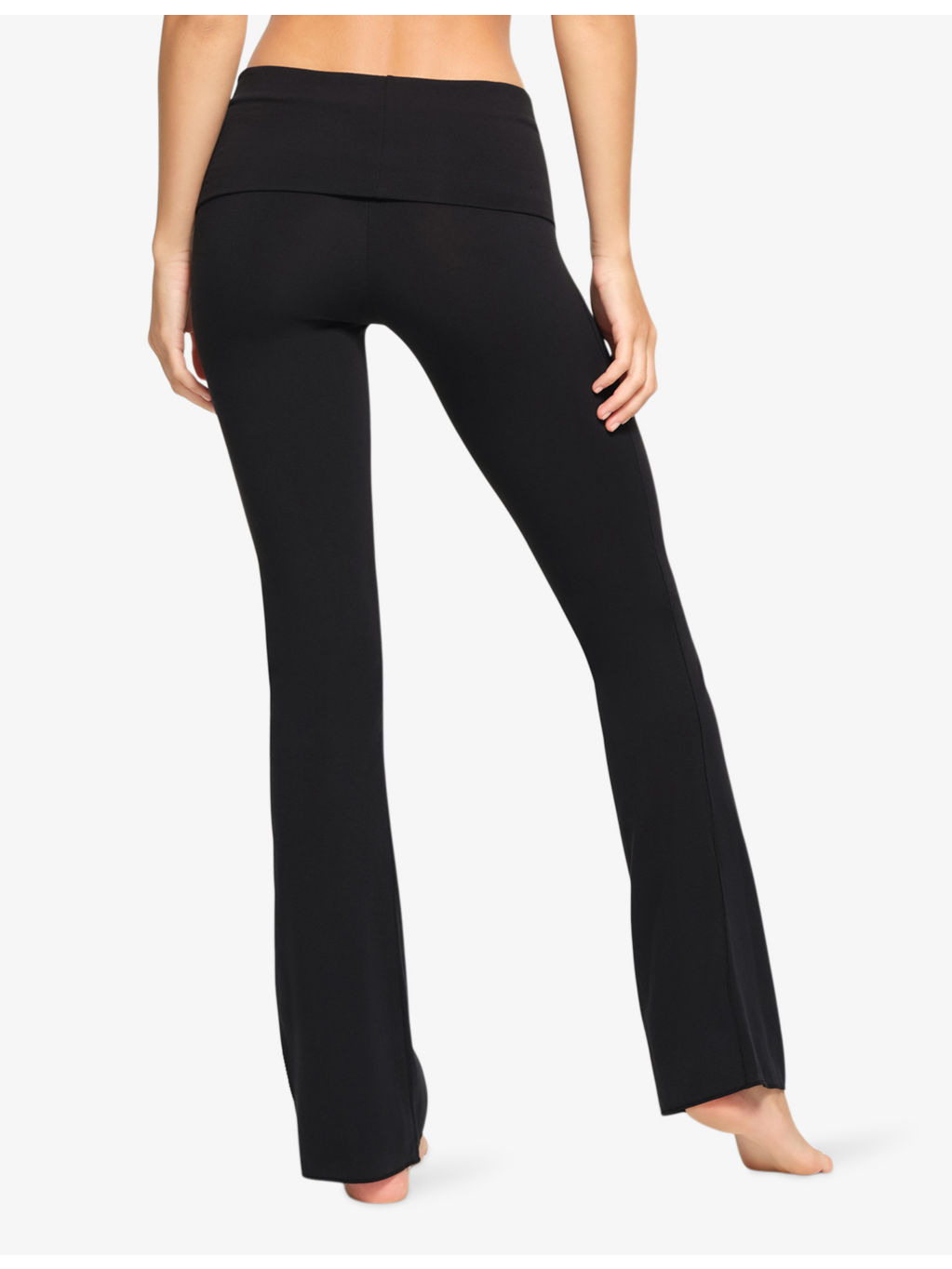 Foldover slim-fit high-rise stretch-jersey trousers - 4