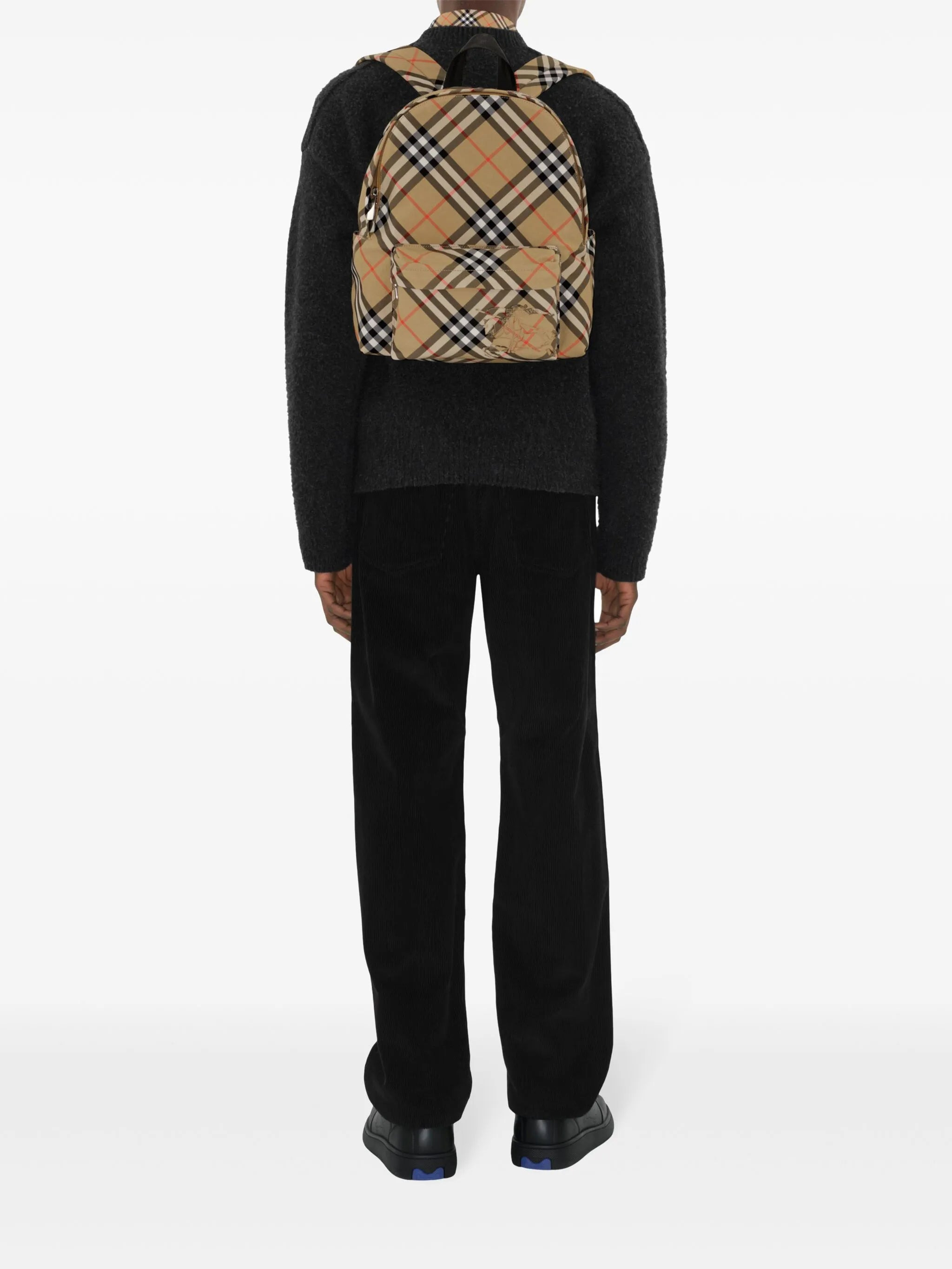 small check-print backpack - 2